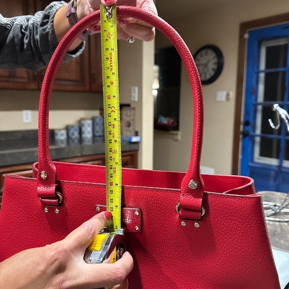 Kate Spade Red Leather Satchel - Picture 5 of 6